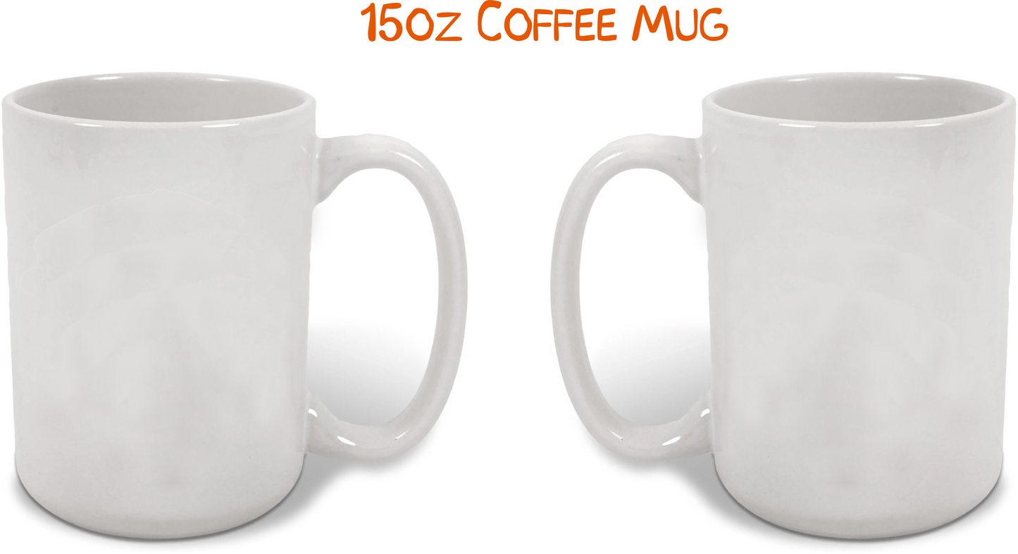 11oz or 15 oz Custom White Ceramic Mug